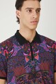 Polo bawełniane męskie z elastanem wzorzyste multicolor RS25.POMC10