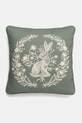 Ložnice Dekorativní povlak na polštář s potiskem a výšivkou 45 x 45 cm zelená barva RS25.PSU500 zelená