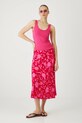 Spódnica damska maxi w kwiaty kolor czerwony RS25.SDD0B0 czerwony RS25