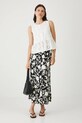 Spódnica damska maxi w kwiaty kolor czarny RS25.SDD0B0 czarny RS25