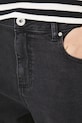 Jeansy damskie mom fit z efektem sprania kolor czarny czarny RS25.SJD031