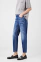 Jeansy damskie boyfriend z efektem sprania kolor niebieski niebieski RS25.SJD412