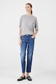 Jeansy damskie boyfriend z efektem sprania kolor niebieski RS25.SJD412 niebieski RS25