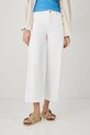 Jeansy bawełniane damskie wide leg gładkie kolor biały RS25.SJD715 biały RS25