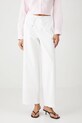 Jeansy bawełniane damskie wide leg kolor biały RS25.SJD901 biały RS25