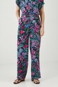 Spodnie damskie wide leg z wiskozy kolor multicolor multicolor RS25.SPD072