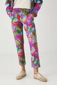 Spodnie dresowe bawełniane damskie z elastanem wzorzyste kolor multicolor RS25.SPD092 multicolor RS25
