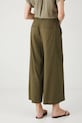 Odzież Spodnie lniane damskie culottes gładkie kolor zielony RS25.SPD900 zielony