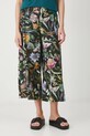 Spodnie lniane damskie culottes gładkie kolor czarny RS25.SPD903 czarny RS25