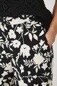 Spodnie damskie wide leg wzorzyste czarny RS25.SPDB06