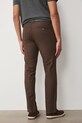 Lněné kalhoty pánské s páskem, melanž hnědá barva hnědá RS25.SPM061