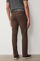 Lněné kalhoty pánské s páskem, melanž hnědá barva hnědá RS25.SPM061