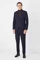 Spodnie męskie slim w kratę kolor granatowy RS25.SPM108 granatowy RS25