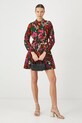 Sukienka damska mini z paskiem z wiskozy kolor multicolor RS25.SUD031 multicolor RS25