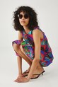 Medicine vestito in cotone midi multicolore RS25.SUD093