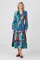 Sukienka damska midi z kolekcji Eviva L'arte kolor multicolor RS25.SUD253 multicolor RS25