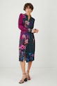 Sukienka damska midi z paskiem z wiskozy kolor multicolor RS25.SUD301 multicolor RS25