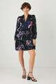 Sukienka damska mini z wiskozy w kwiaty kolor multicolor RS25.SUD304 multicolor RS25