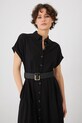 Medicine rochie din amestec de in negru RS25.SUD701