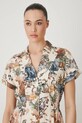 Medicine rochie din amestec de in bej RS25.SUD806