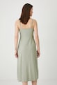 Sukienka lniana damska midi gładka kolor zielony RS25.SUD906 zielony RS25