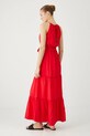 Medicine vestito con aggiunta di lino RS25.SUDB01 rosso RS25