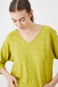 Sweter damski ażurowy z wiskozą kolor zielony zielony RS25.SWD040
