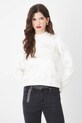 Sweter damski z ozdobną aplikacją kolor beżowy beżowy RS25.SWD104