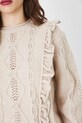 Sweter damski z aplikacją kolor beżowy RS25.SWD106 beżowy