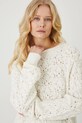 Sweter damski ażurowy kolor beżowy beżowy RS25.SWD178
