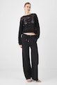 Sweter damski ażurowy kolor czarny RS25.SWD402 czarny RS25
