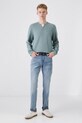 Sweter męski melanżowy z fakturą kolor zielony RS25.SWM202 zielony RS25