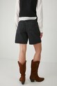 Szorty jeansowe bawełniane damskie kolor czarny RS25.SZD081 czarny RS25