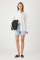 Rifľové krátke nohavice s ozdobnou výšivkou RS25.SZDA10 modrá RS25