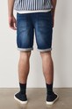 Szorty jeansowe męskie z efektem sprania kolor niebieski niebieski RS25.SZM078