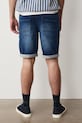 Szorty jeansowe męskie z efektem sprania kolor niebieski niebieski RS25.SZM078