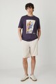 Medicine pantaloni scurți din amestec de in RS25.SZM081 bej RS25