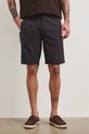 Odzież Medicine szorty z domieszką lnu RS25-SZM081 czarny