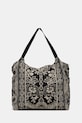 Bavlnená taška dámska vzorovaná čierna farba RS25.TODB06 čierna RS25