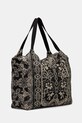 Doplnky Bavlnená taška dámska vzorovaná čierna farba RS25.TODB06 čierna
