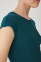 T-shirt damski gładki z modalem kolor zielony RS25.TSD070 turkusowy