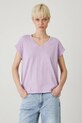 Medicine t-shirt in cotone semplice violetto RS25.TSD082