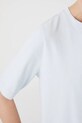 T-shirt bawełniany damski z elastanem gładki kolor niebieski RS25.TSD094 niebieski