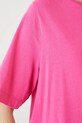 Bavlnené tričko dámske s elastanom, hladký ružová farba RS25.TSD094 ružová