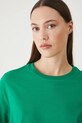 T-shirt bawełniany damski z elastanem gładki kolor zielony RS25.TSD094 zielony