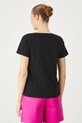 Odzież T-shirt bawełniany damski gładki kolor czarny RS25.TSD0B0 czarny