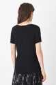 Odzież T-shirt damski z ozdobną aplikacją kolor czarny RS25.TSD102 czarny