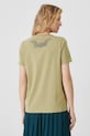 T-shirt bawełniany damski z kolekcji Eviva L'arte z elastanem kolor zielony zielony RS25.TSD256