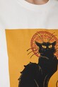 T-shirt bawełniany damski z kolekcji Eviva L'arte z elastanem kolor beżowy RS25.TSD259