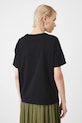 T-shirt bawełniany damski z kolekcji Eviva L'arte czarny RS25.TSD261
